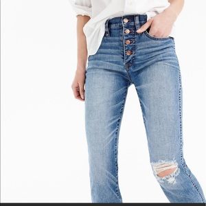 J crew vintage straight cropped jeans 27
